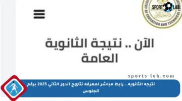 نتيجة الثانوية.. رابط مباشر لمعرفة نتائج الدور الثاني 2025 برقم الجلوس